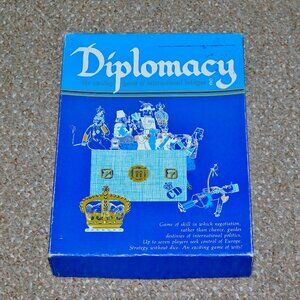 Vintage 1976 Avalon Hill Diplomacy Bookcase Board Game Near Complete
